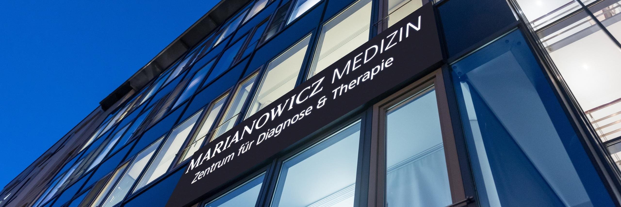 Außenfassade des Marianowicz Zentrums für Diagnose & Therapie in München-Bogenhausen