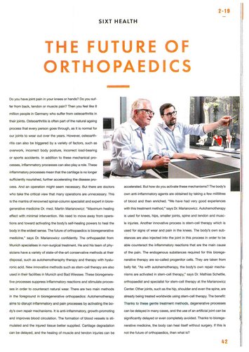 Artikel öffnen: The Future of Orthopaedics