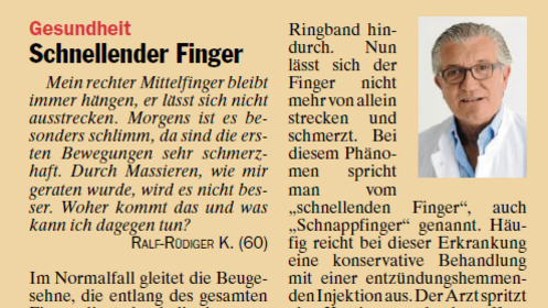 Schnellender Finger