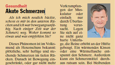 Akute Schmerzen