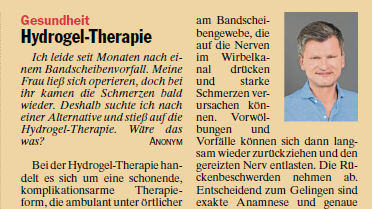 Hydrogel-Therapie