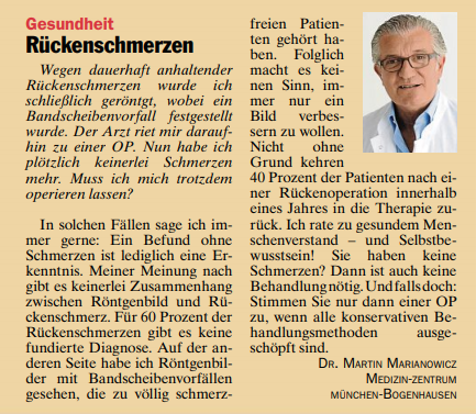 Artikel öffnen: Rückenschmerzen